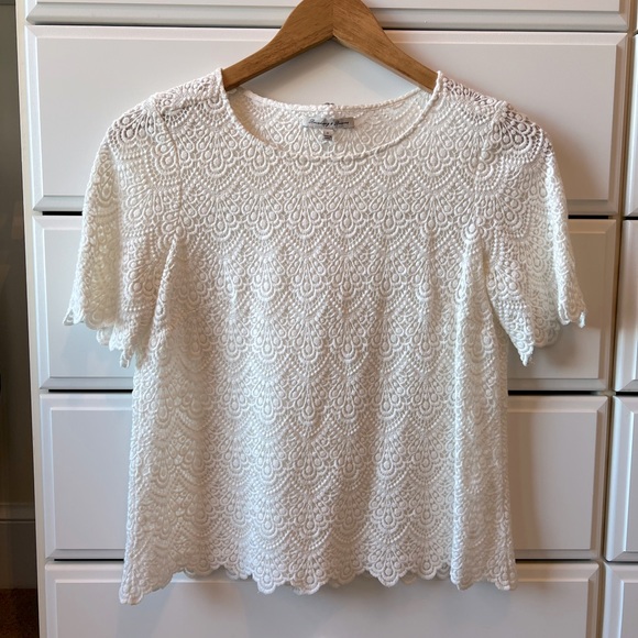 Madewell Tops - Classic white lace size small top from Madewell.  Excellent condition.